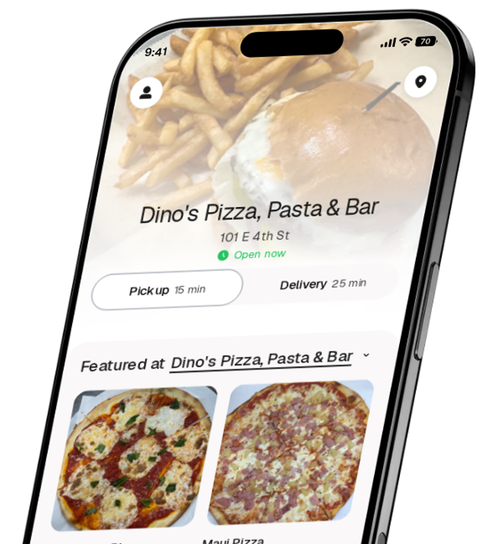 Dino's Pizza, Pasta & Bar app preview