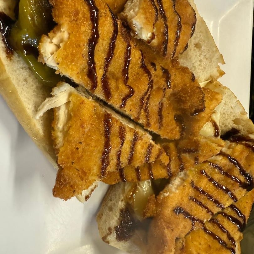 8) Calabrian Style Chicken Cutlet Sandwich:.